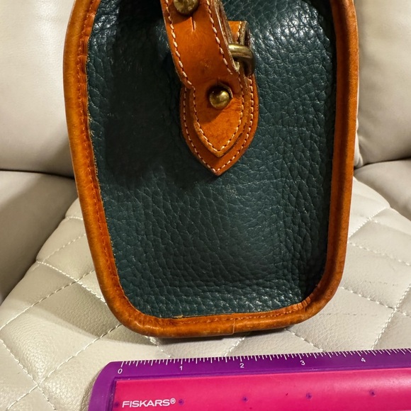 Green and Brown All Weather Leather Dooney & Bourke Crossbody Bag - Picture 3 of 9